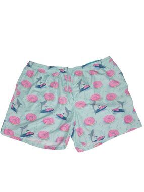 No Boundaries Men’s‎ Swim Trunks Shark & Donut Print Size 3XL